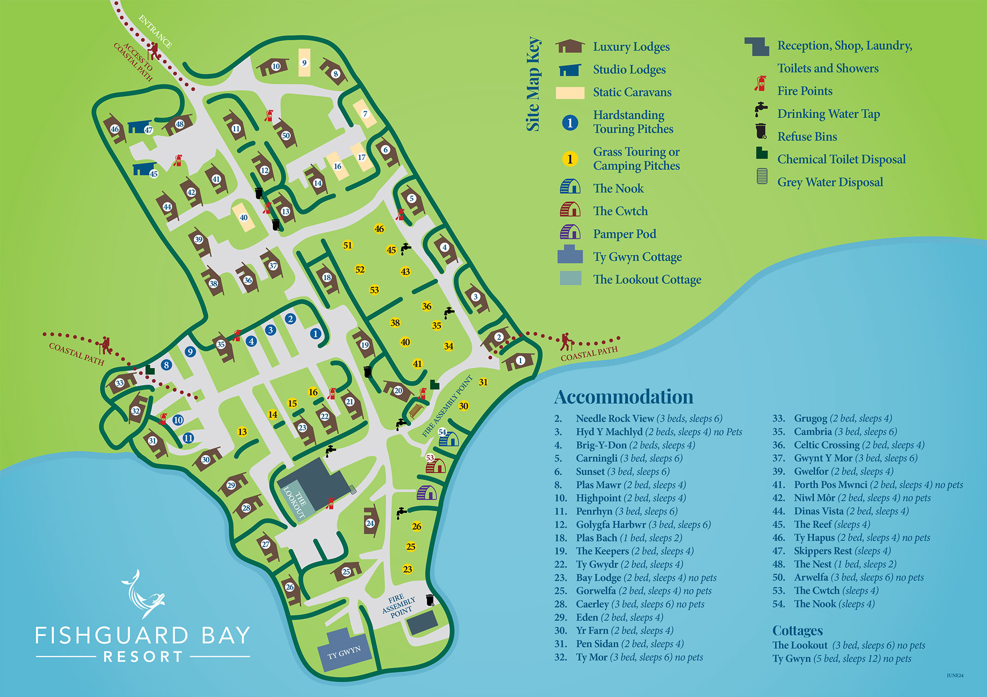 Fishguard Bay Resort Park Map